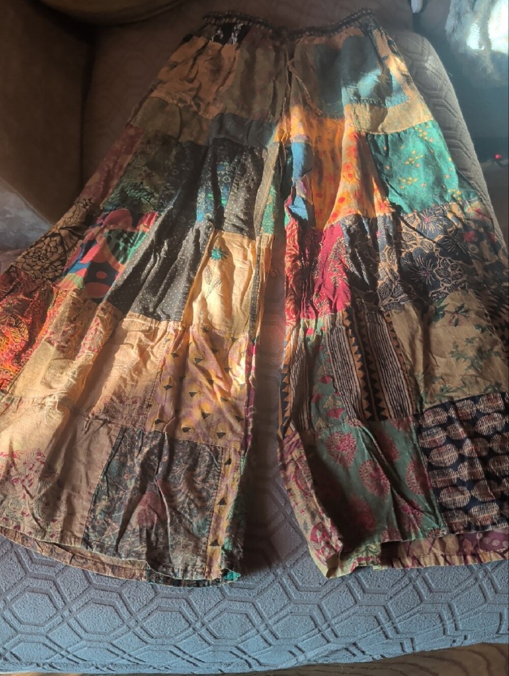Bohemian Patchwork Pants in Multicolor - Picture 2 of 6